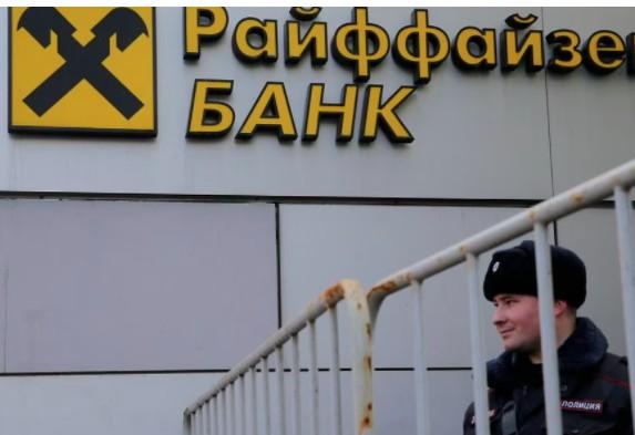 Raiffeisen Bank partners with firms supplying weapons to the Russian military, according to Bloomberg.